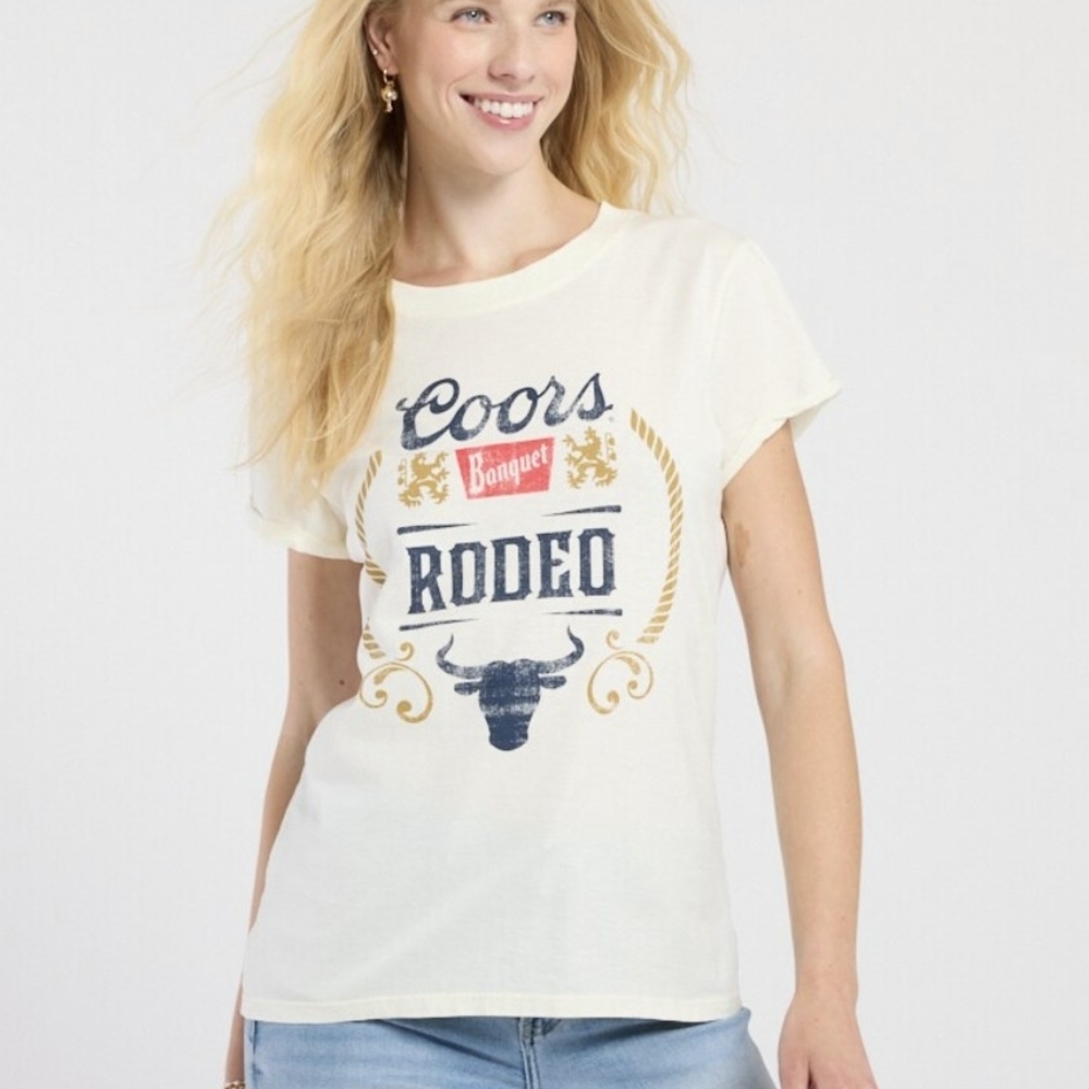 Oddpeople by RKB Coors Banquet Rodeo Western Vintage Inspired White T-Shirt sz L - Picture 2 of 10